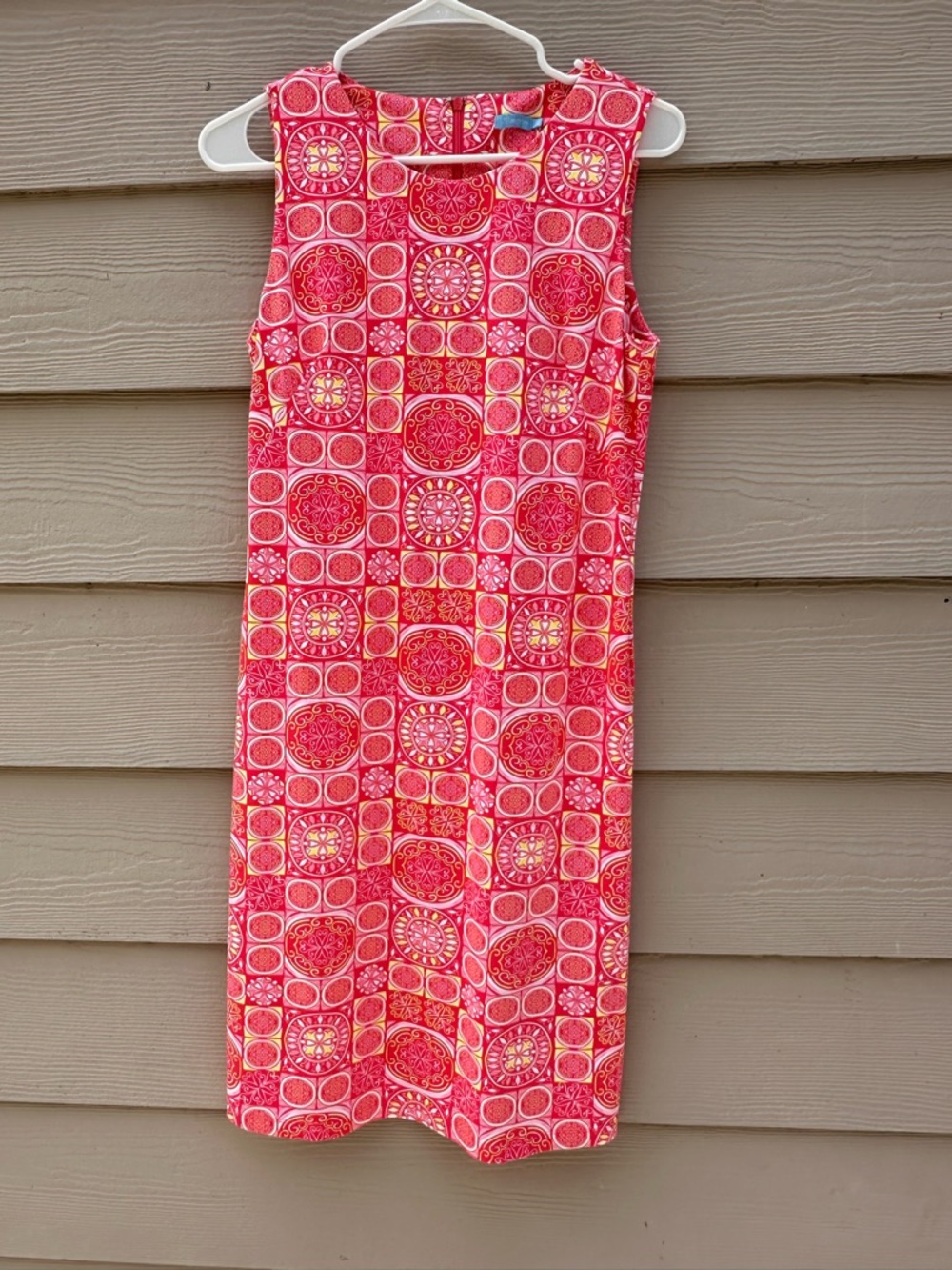 J. McLaughlin Sophia Sleeveless Boho Vjic Print Pink Dress Size Small (A17)